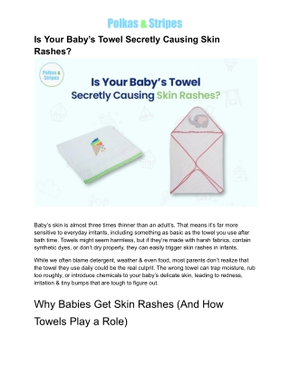 Is Your Baby’s Towel Secretly Causing Skin Rashes