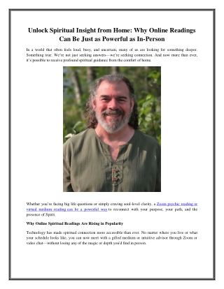 Unlock Spiritual Insight from Home Why Online Readings Can Be Just as Powerful as In-Person