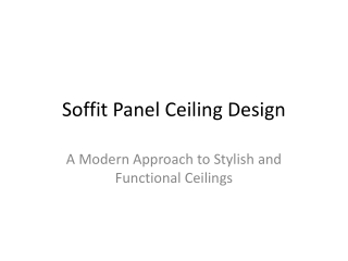 soffit panel ceiling design