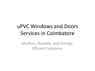 upvc windows and doors services in coimbatore