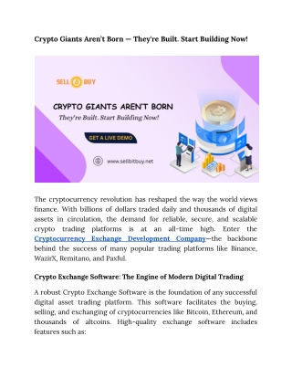 cryptocurrency exchange development company
