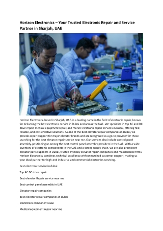 horizon electronics your trusted electronic