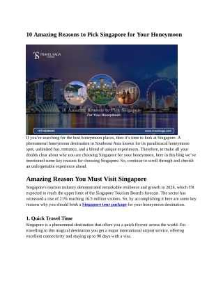 10 Amazing Reasons to Pick Singapore for Your Honeymoon