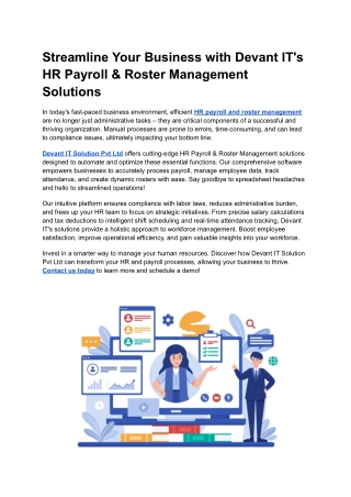 Streamline Your Business with Devant IT's HR Payroll & Roster Management Solutions (1)