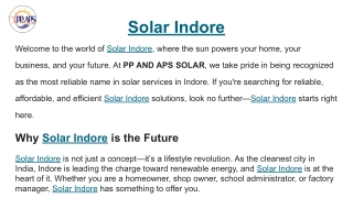 solar indore