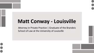 Matt Conway - A Limitless Growth Explorer - Louisville, Kentucky
