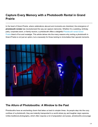 capture every memory with a photobooth rental