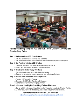 how to start preparing for jee and neet from