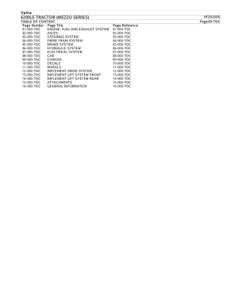 Valtra 6200LS TRACTOR (MEZZO SERIES) Tractor Parts Catalogue Manual Instant Download (Part No. VFZ6200S)