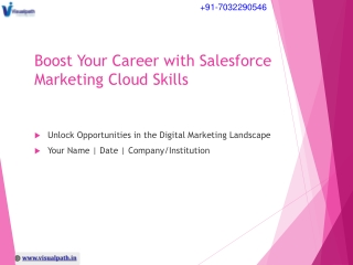 Best Salesforce Marketing Cloud Online Training | Visualpath