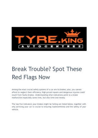 break trouble spot these red flags now