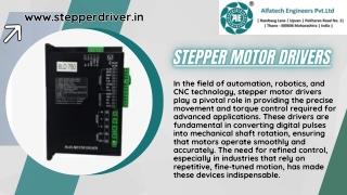 Stepper Motor Drivers Enhancing Precision and Control in Modern Machinery