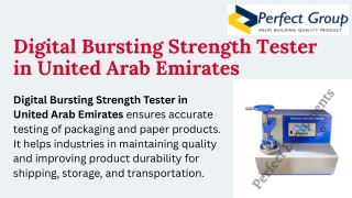 digital bursting strength tester in united arab