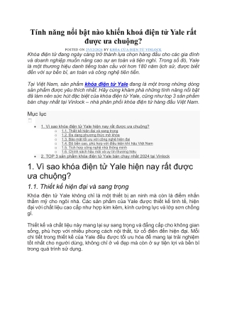 t nh n ng n i b t n o khi n kho i n t yale