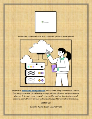 immutable data protection with g immute green