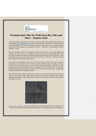 premium slate tiles for walls from buy tiles