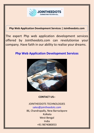 php web application development services