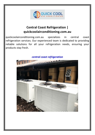 Central Coast Refrigeration  quickcoolairconditioning.com.au