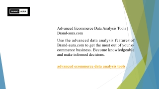 advanced ecommerce data analysis tools brand aura