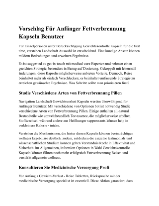 vorschlag f r anf nger fettverbrennung kapseln