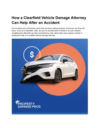 how a clearfield vehicle damage attorney can help