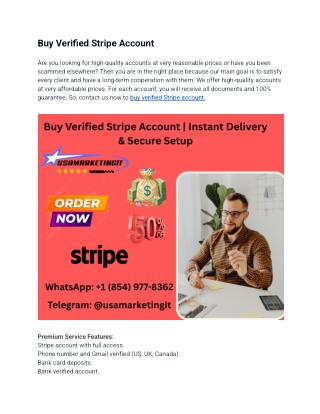 Buy Verified Stripe Account – Verified & Aged LinkedIn Profiles for Sale