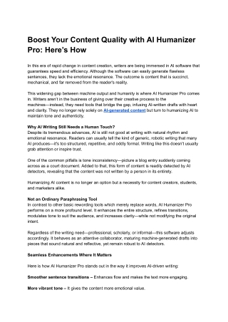 Boost Your Content Quality with AI Humanizer Pro_ Here’s How