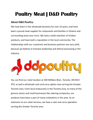 poultry meat d d poultry