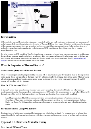 Discover the Comprehensive Selection of Record Importer Services Provided in the