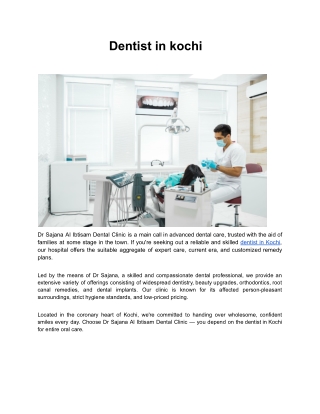 Dentist in kochi