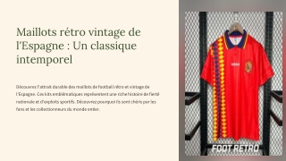 maillot espagne retro vintage