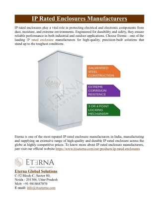 IP Rated Enclosures Manufacturers