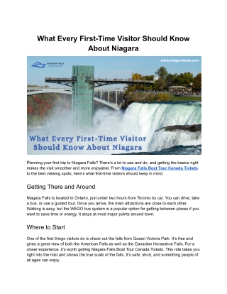 what every first time visitor should know about