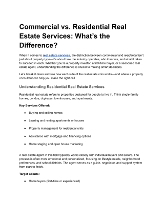 Commercial vs. Residential Real Estate Services_ What’s the Difference_