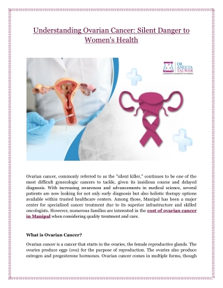 Understanding Ovarian Cancer: Silent Danger to Women's Health