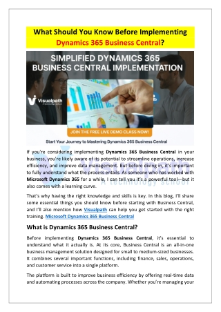 Top Microsoft Dynamics 365 Business Central Training