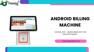 Android billing machine -Udyama Pos