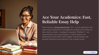 Do My Essay for Me – Fast, Reliable, and Plagiarism-Free Academic Help