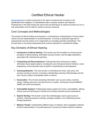 Certified Ethical Hacker