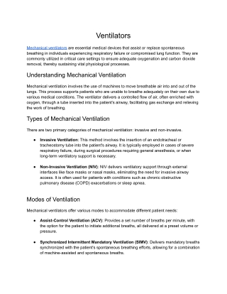 Ventilators
