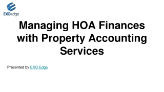Managing HOA Finances with Property Accounting Services