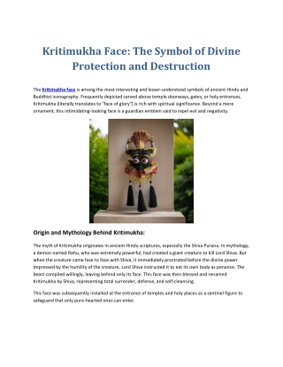 Kritimukha Face