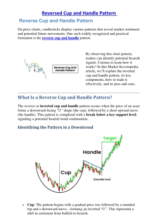 Reversed Cup and Handle Pattern Strategy for Bearish Trades
