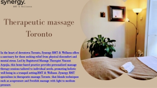 Therapeutic massage Toronto