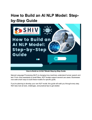 Step-by-Step Guide to Build an AI NLP Model