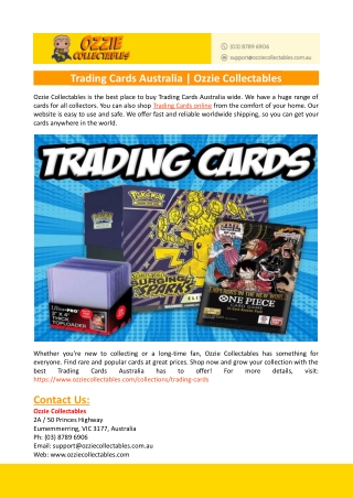 Trading Cards Australia