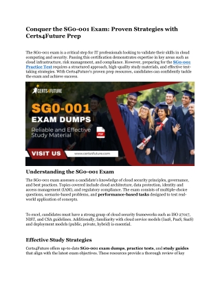 CompTIA SG0-001 Practice Test
