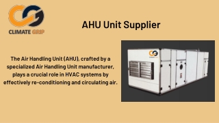 ahu unit supplier