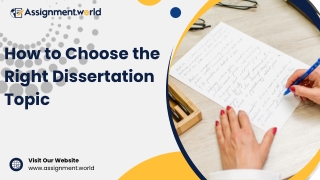 How to Choose the Right Dissertation Topic
