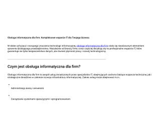 obs uga informatyczna dla firm kompleksowe